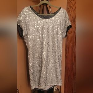 Silver sequin Victoria's secret dress S